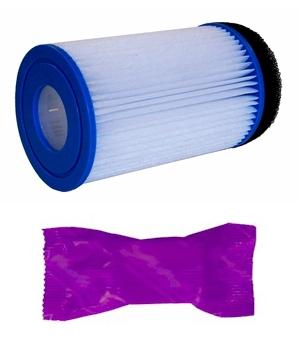 GR8spa Replacement Filter Cartridge with 1 Filter Wash